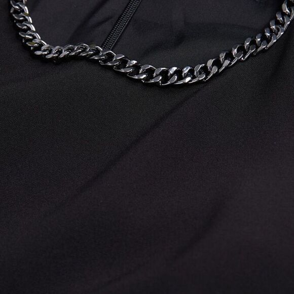 $395 The Kooples back cut out Jumpsuits with metal chain accent NWT SMALL - Picture 5 of 10